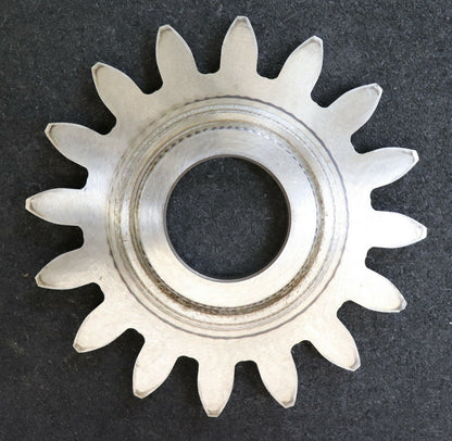 Scheibenschneidrad m= 8mm Z= 16 Da=128mm EGW 20° Qualität A HSS+TIN Bohrung 1 3/4"