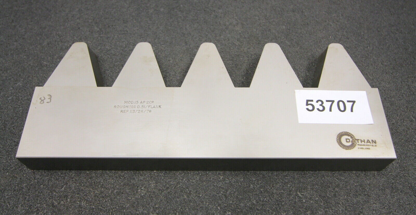 DATHAN Hobelkamm rack cutter m= 15 Angle 20° 235x23mm