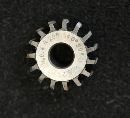 KÖPFER Vollstahl-Wälzfräser m= 0,4mm 20° EGW U2 1gg. rechts 15 Spannuten