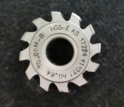 SCHNYDER Zahnriemenrad-Wälzfräser No. 17224 T 0,08" - B Abmessungen Ø24x12xØ8mm