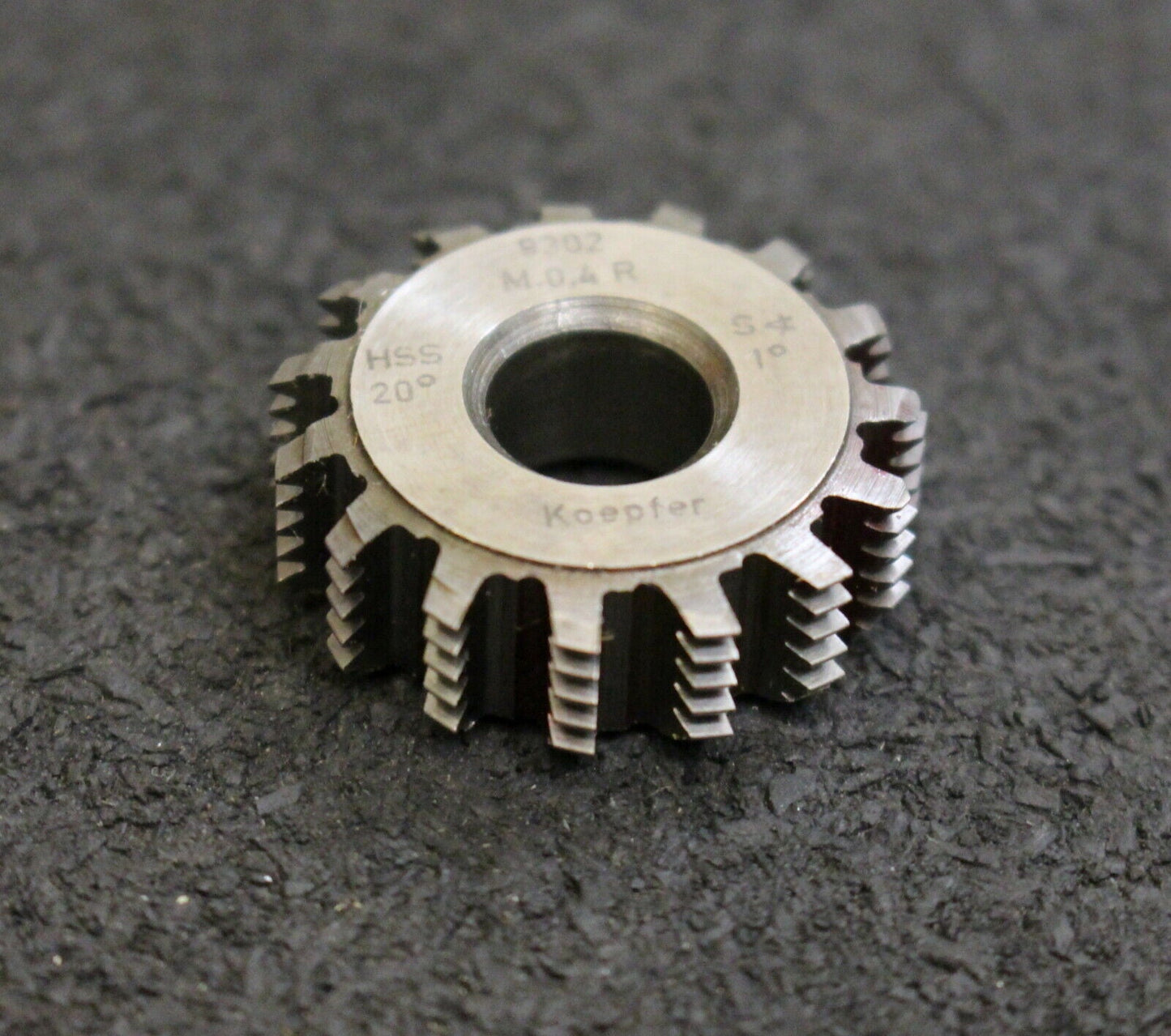 KÖPFER Vollstahl-Wälzfräser m= 0,4mm 20° EGW 1gg. rechts 15 Spannuten