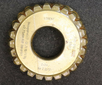 LORENZ Scheibenschneidrad für Rollkettenrad Tlg. 1/2" x Rollend.: 7,75mm