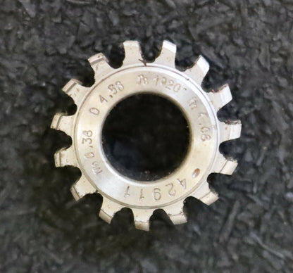 MIKRON Vollstahl-Wälzfräser No. 42911 m= 0,38 ho= 1,08 Abmessungen Ø18x7xØ8mm