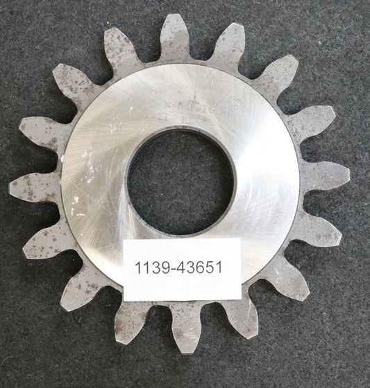 Scheibenschneidrad m= 8,0mm Z= 16 Da=128mm EGW 20° Qualität A HSS + TIN
