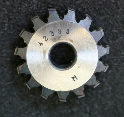 MIKRON Wälzfräser No. 42388 - Ø32x8xØ8mm 1gg. Rechts 15 Spanuten