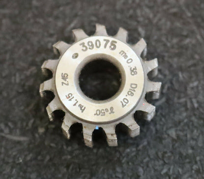MIKRON Vollstahl-Wälzfräser No. 39075 m= 0,38 ho= 1,15 D18,08 Z45 - Ø24x10xØ8mm