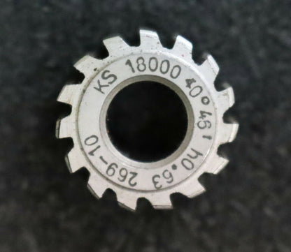 SCHNYDER Wälzfräser No. 18000 269-10 h0= 0,63 - Ø18x 10xØ8mm 1gg. Rechts