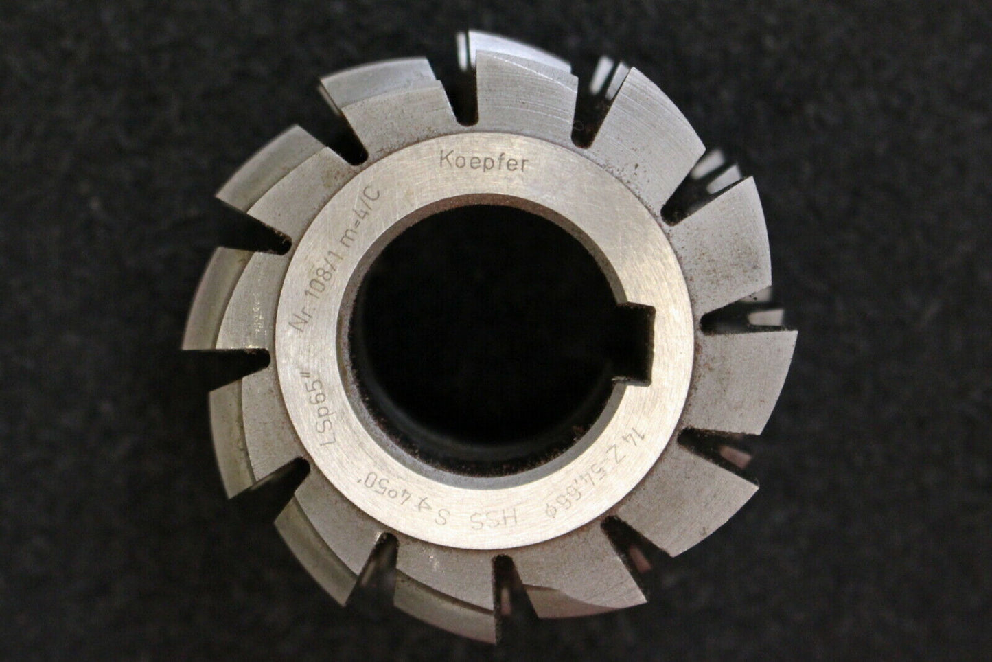 KÖPFER Zahnwellen-Wälzfräser m=4,0 50x31x22mm mit LKN 12 Spannuten 1-gg. Rechts