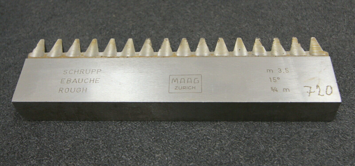 MAAG Hobelkamm rack cutter m= 3,5 Angle 15°