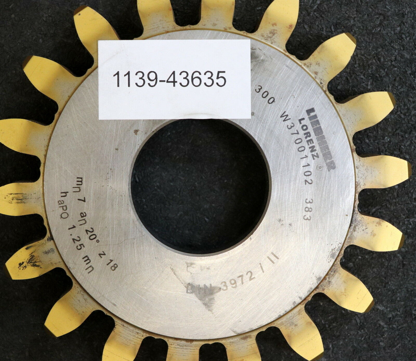 LORENZ Scheibenschneidrad m= 7,0mm DIN 3972 BP II haP0=1,25x mn Z= 18 Da=144mm