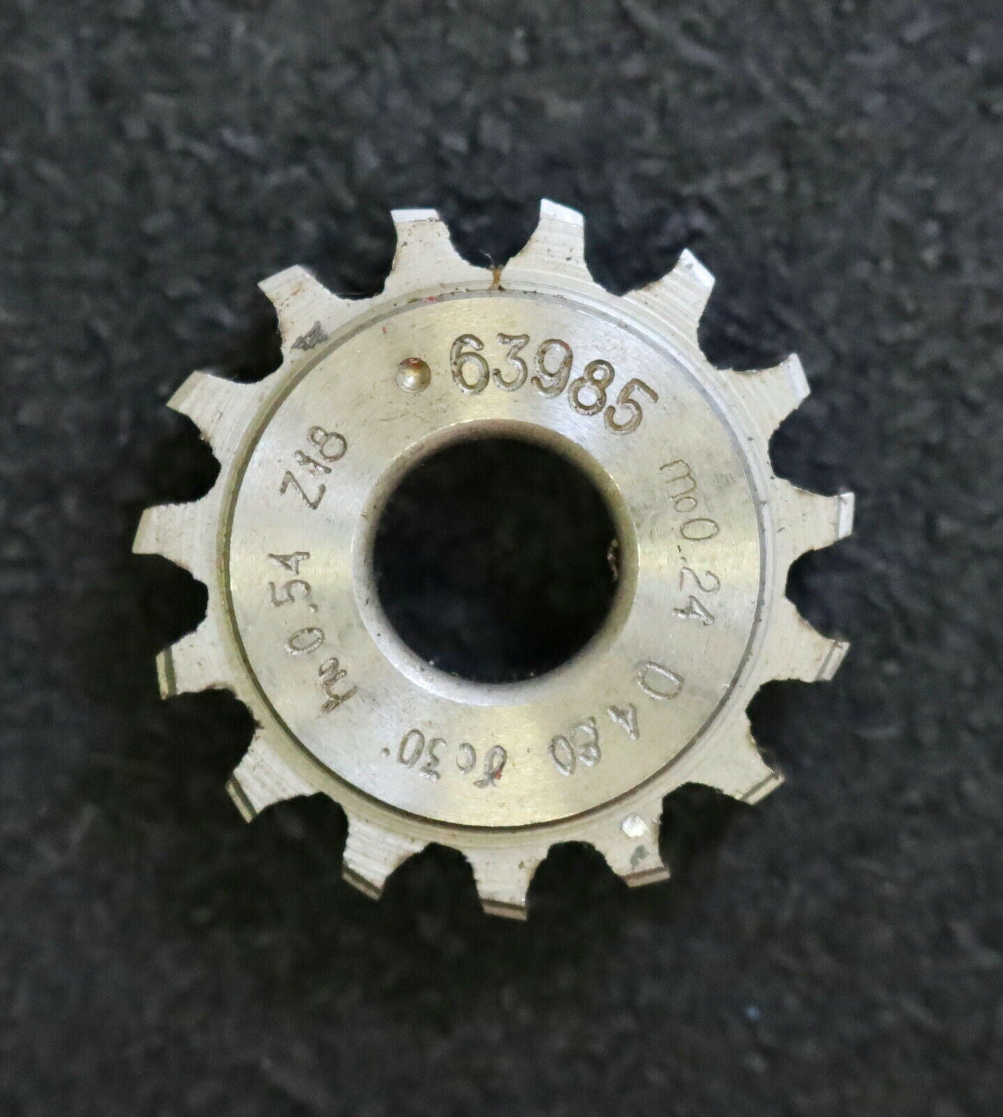 MIKRON Vollstahl-Wälzfräser No. 63985 m= 0,24 ho= 0,54 D4,8 Z18 - Ø30x10xØ8mm