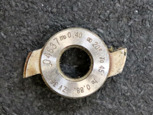 MIKRON Schlagzahn-Wälzfräser m= 0,4mm Fräser ZV 36 Abmessungen 28x6,5x8mm HSS