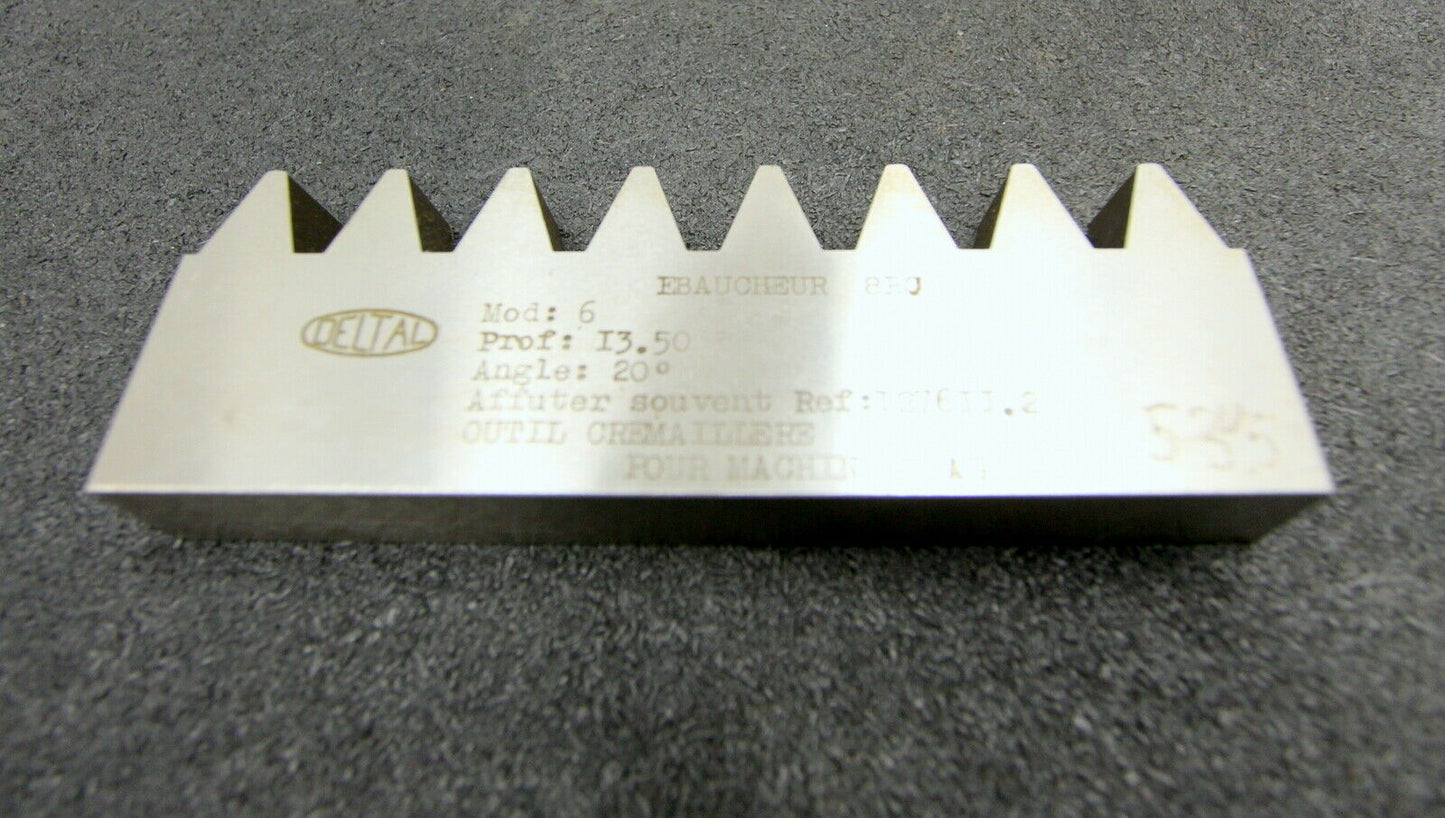 DELTAL Hobelkamm rack cutter f. MAAG-Wälzhobelmaschinen m= 6 20° Vorschneider