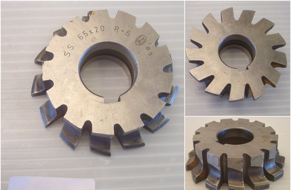 Viertelrund-Profilfräser, Radiusfräser 5mm konkav 65x20x22 LKN HSS Fette