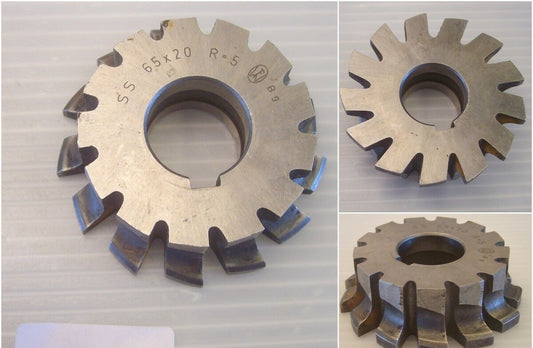 Viertelrund-Profilfräser, Radiusfräser 5mm konkav 65x20x22 LKN HSS Fette