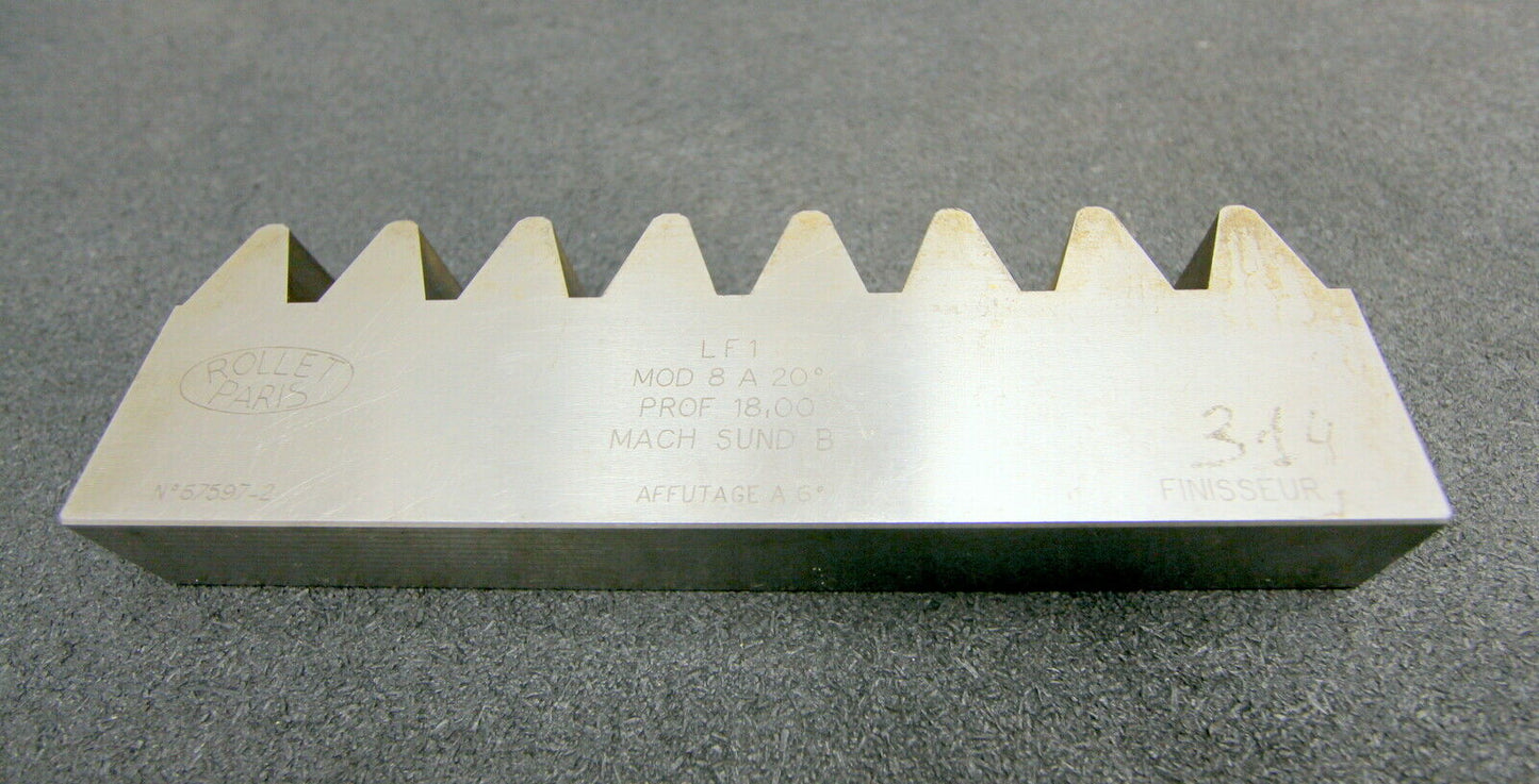 ROLLET PARIS Hobelkamm rack cutter MAAG-Wälzhobelmaschinen m= 8 200x25mm 8 Z