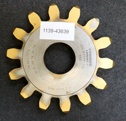 LORENZ Scheibenschneidrad m= 10,0mm haP0=1,25x mn DIN 3972 BP II Z= 14 Da=164mm