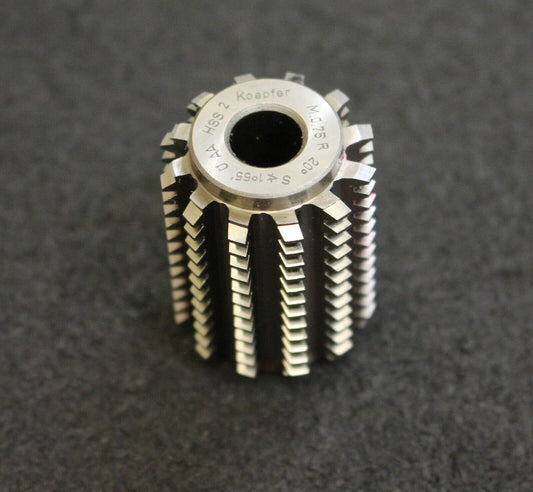 KÖPFER Vollstahl-Wälzfräser m= 0,75mm 20° EGW 1gg. rechts U2 12 Spannuten