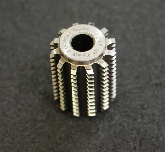 KÖPFER Vollstahl-Wälzfräser m= 0,75mm 20° EGW 1gg. rechts U2 12 Spannuten