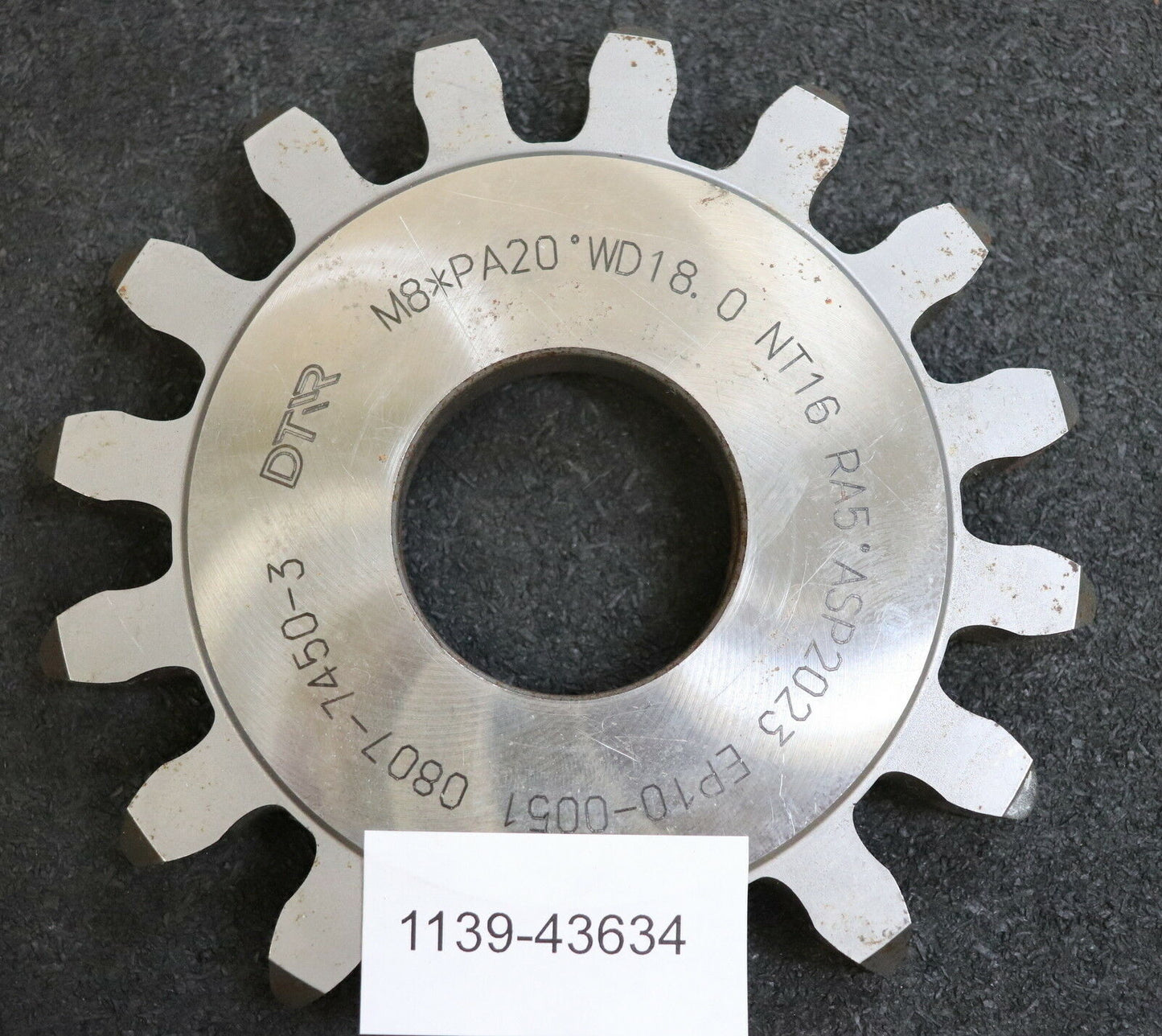 DTR Scheibenschneidrad m= 8mm Z= 16 Da=146mm EGW 20° WD18.0 NT16 Qualität A