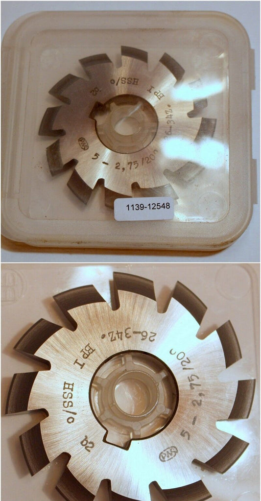 Zahnformfräser m= 2,75 EGW 20° für 26 - 34 Zähne Ø80x9xØ27 / 12 Spannuten