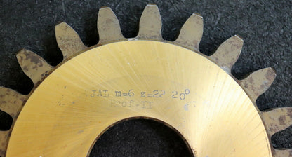 JAL Scheibenschneidrad m= 6,0mm DIN 3972 BP II Z= 22 Da=148mm EGW 20° Qualität A