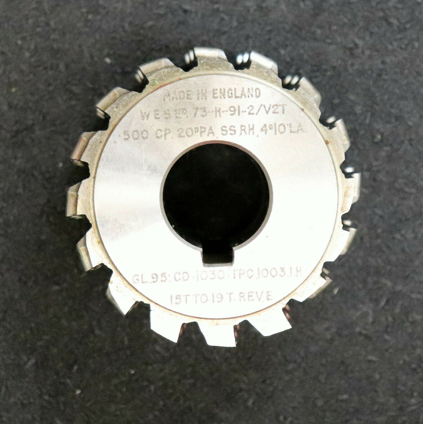 WESL ENGLAND Zahnriemenrad-Wälzfräser für Z= 15-19 Type 73-H-91-2/V2T 500CP 20°