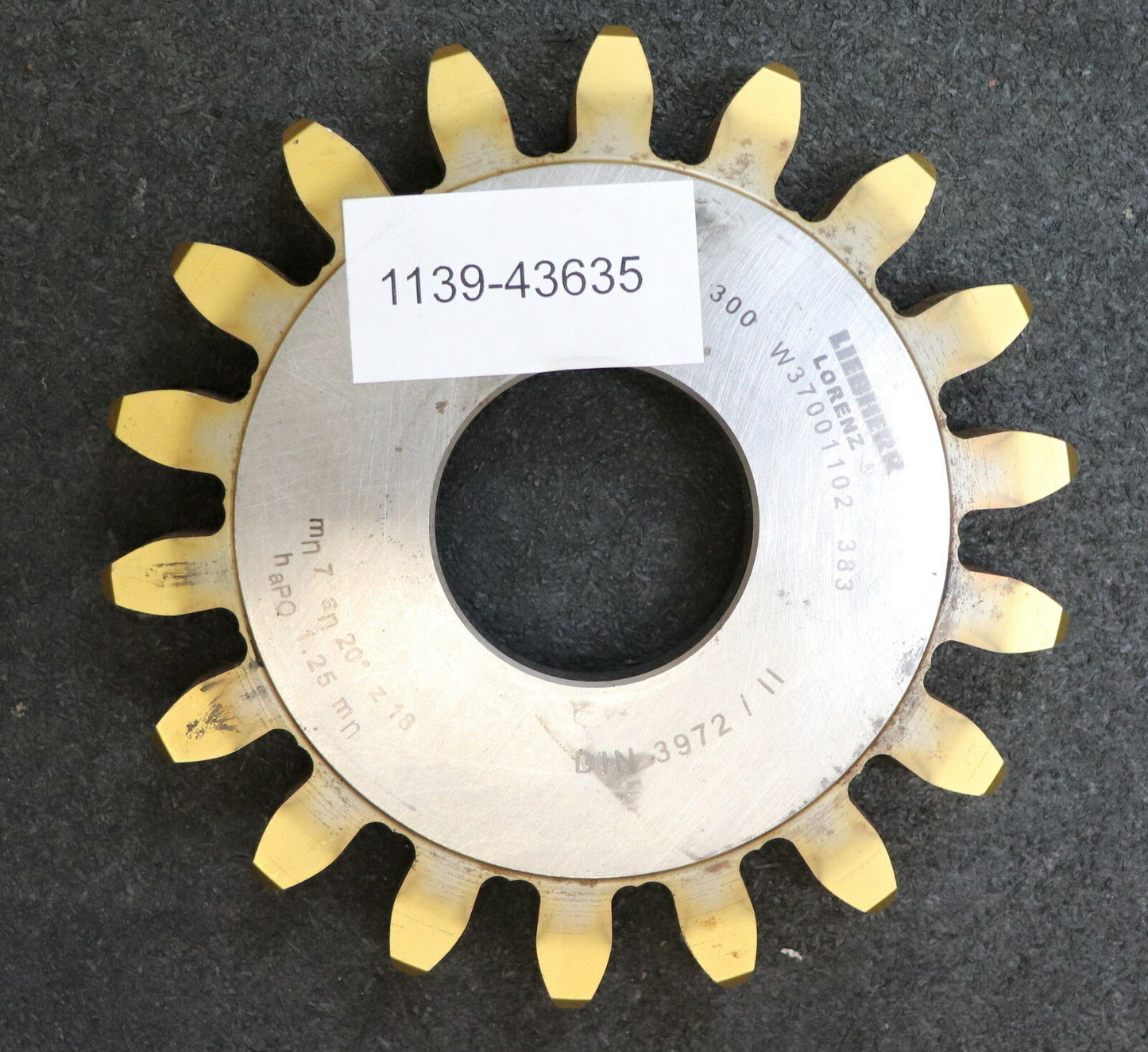 LORENZ Scheibenschneidrad m= 7,0mm DIN 3972 BP II haP0=1,25x mn Z= 18 Da=144mm