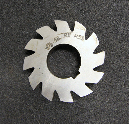 Halbrund-Formfräser konkav Radiusfräser Radius 2mm - 56x9x22mm mit LKN