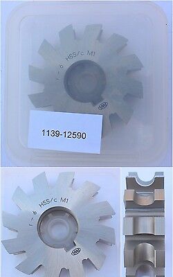 Halbrund-Profilfräser DIN 856R 2,5 konvex Ø80x24xØ27 - 12 Spannuten