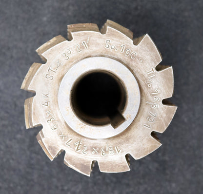 Bild des Artikels GWG-Keilwellen-Wälzfräser-4-Keile-18,3x21,7x6,3mm-mit-Höcker-!-spiralgenutet-!