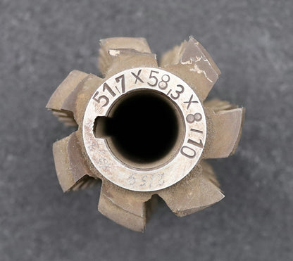 Bild des Artikels Keilwellen-Wälzfräser-spline-hob-10-Keile-51,7x58,3x8mm-mit-Höcker-1gg.-Rechts