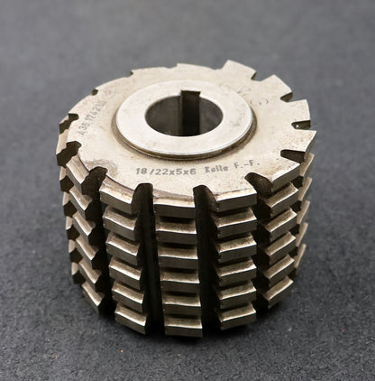 Bild des Artikels GWG-Keilwellen-Wälzfräser-spline-hob-6-Keile-18x22x5mm-mit-Höcker-Fertigfräser