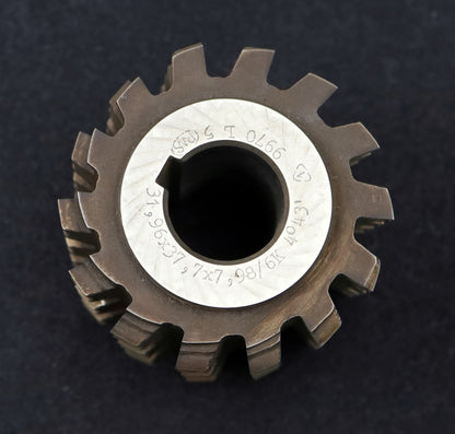 Bild des Artikels PWS-Keilwellen-Wälzfräser-spline-hob-6-Keile-31,96x37,7x7,98mm-mit-Höcker-LKN