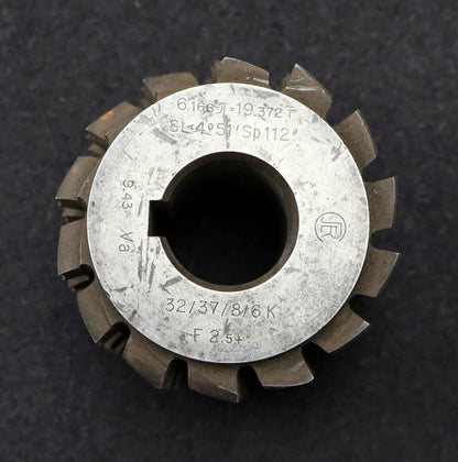 Bild des Artikels JER-Keilwellen-Wälzfräser-spline-hob-6-Keile-32x37x8mm-mit-Höcker-Fertigfräser