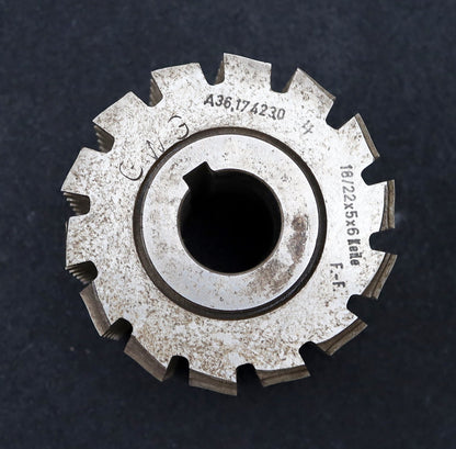 Bild des Artikels GWG-Keilwellen-Wälzfräser-spline-hob-6-Keile-18x22x5mm---Höcker-Fertigfräser