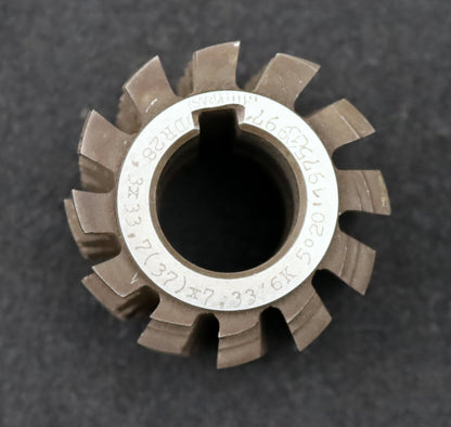 Bild des Artikels PWS-Keilwellen-Wälzfräser-spline-hob-6-Keile-28,3x33,7x7,33mm-mit-Höcker