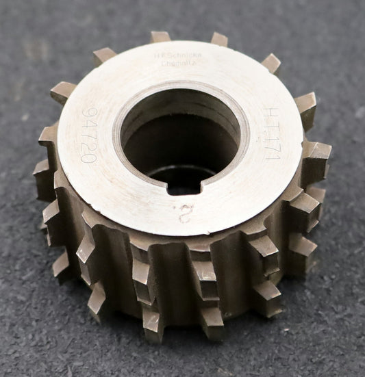 Bild des Artikels H.F.Schnicke-Keilwellen-Wälzfräser-spline-hob-6-Keile-32x38x8mm-Höcker-1gg.Re