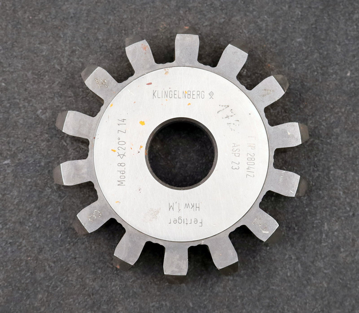 Bild des Artikels KLINGELNBERG-Scheibenschneidrad-gear-shaper-m=-8mm-EGW=-20°-Z=-14-Hkw-1,M