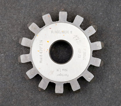 Bild des Artikels KLINGELNBERG-Scheibenschneidrad-gear-shaper-m=-8mm-EGW=-20°-Z=-14-Hkw-1,M