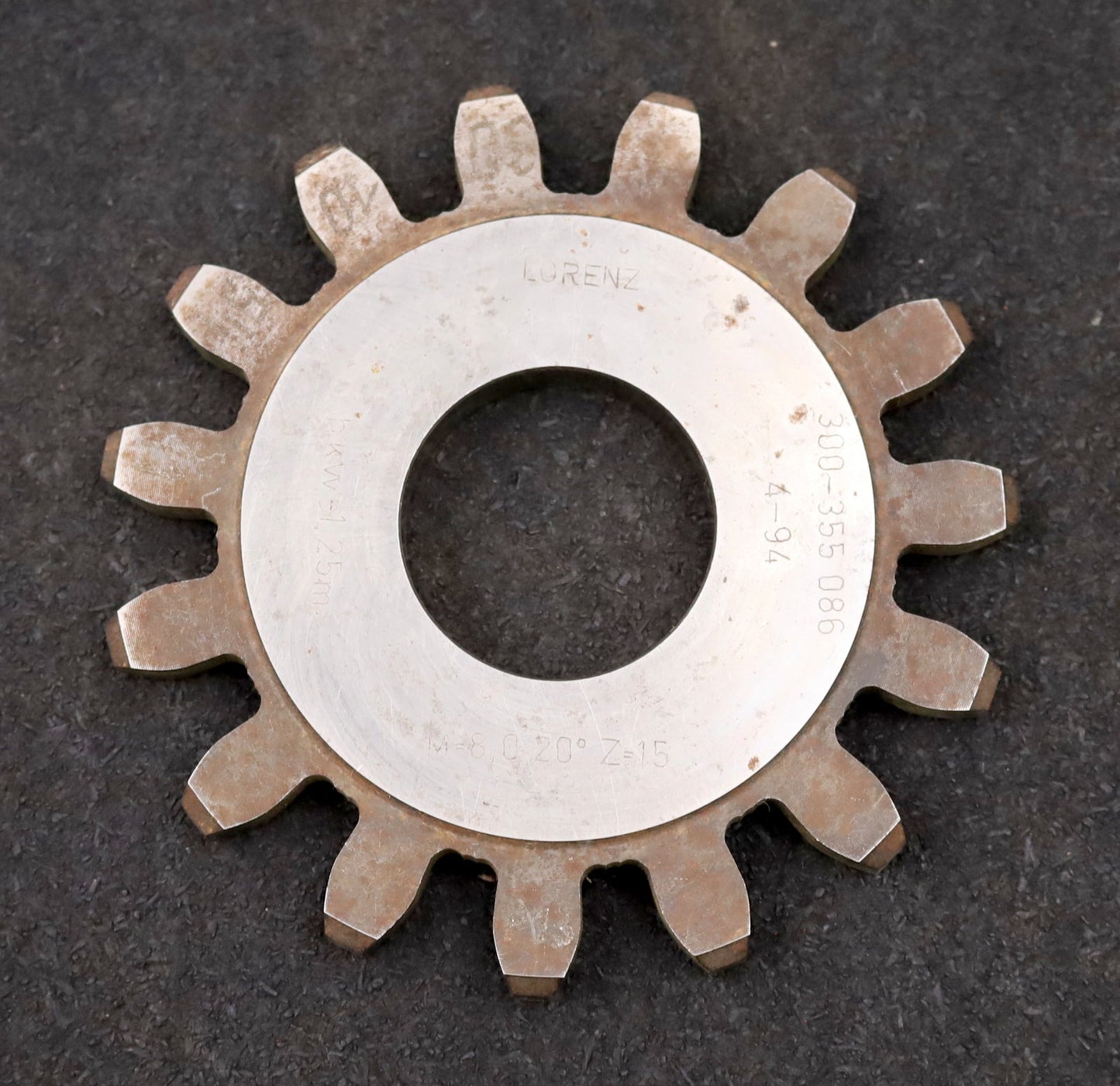 Bild des Artikels LORENZ-Scheibenschneidrad-gear-shaper-m=-8mm-EGW=-20°-Z=-15-hkw-1,25mn