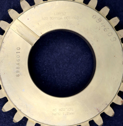 Bild des Artikels LORENZ-Scheibenschneidrad-gear-shaper-m=-5mm-EGW=-20°-Z=30-BP-II-Ø162x25xØ2-3/4"