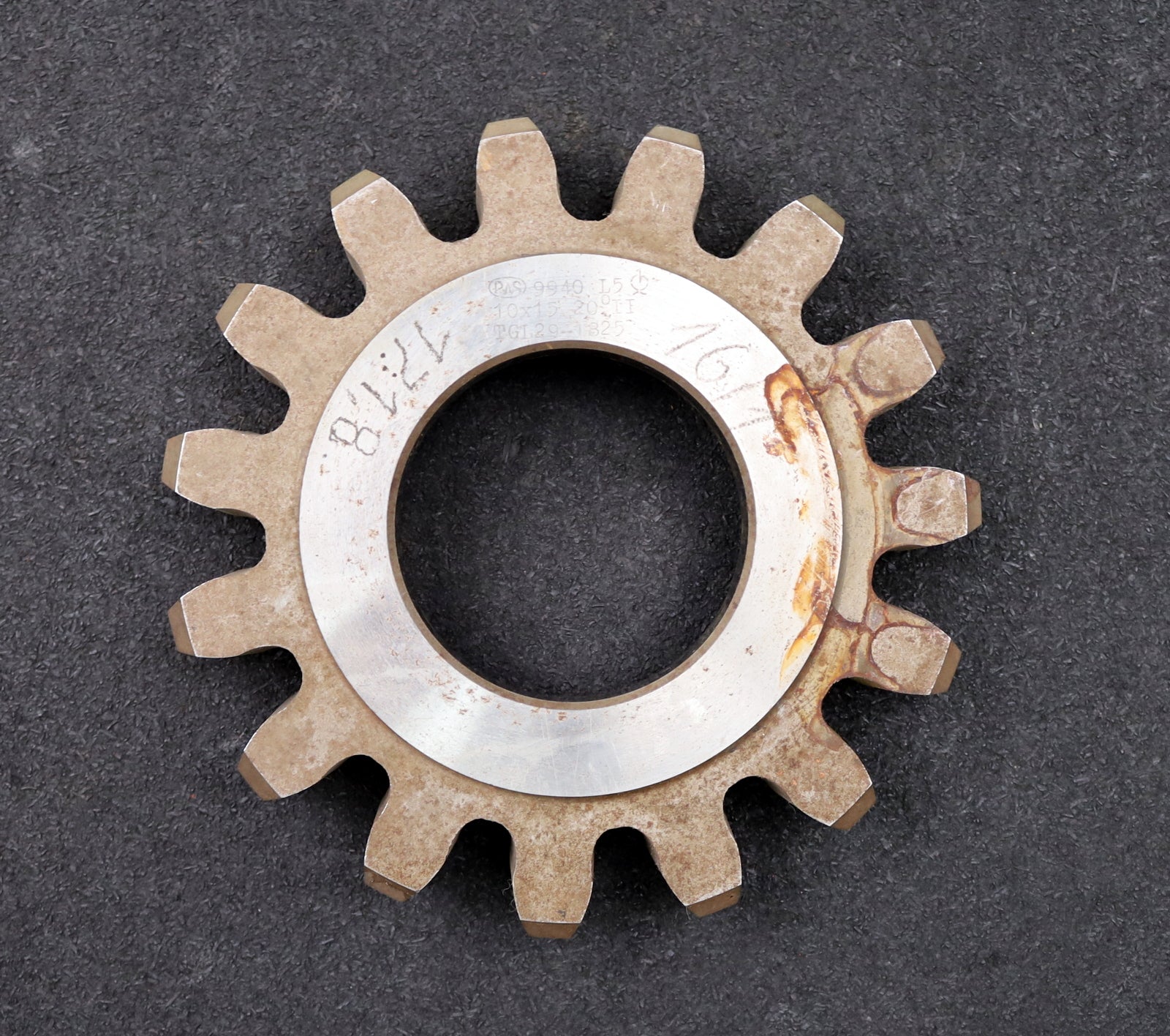 Bild des Artikels PWS-Scheibenschneidrad-gear-shaper-m=-10mm-EGW=-20°-Z=-15-BP-II-Ø172x31xØ2-3/4"