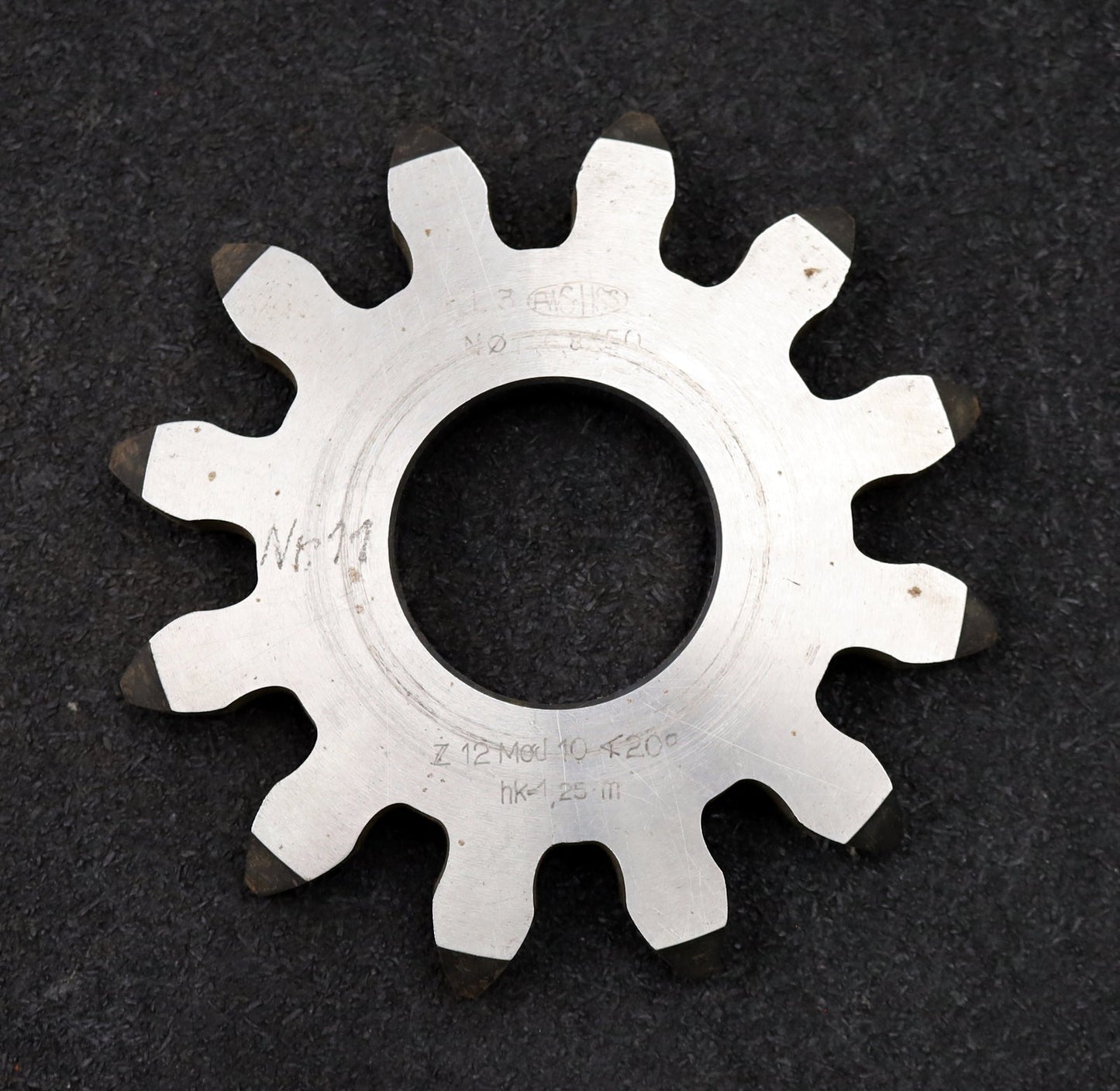 Bild des Artikels PWS-Scheibenschneidrad-gear-shaper-m=-10mm-EGW=-20°-Z=-12-hk-1,25m