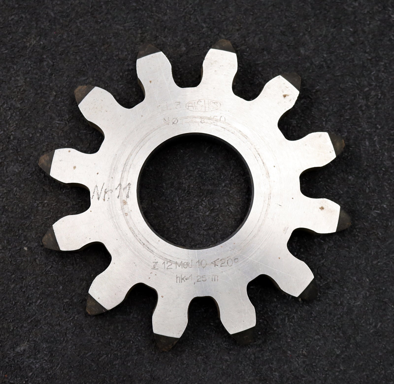 Bild des Artikels PWS-Scheibenschneidrad-gear-shaper-m=-10mm-EGW=-20°-Z=-12-hk-1,25m