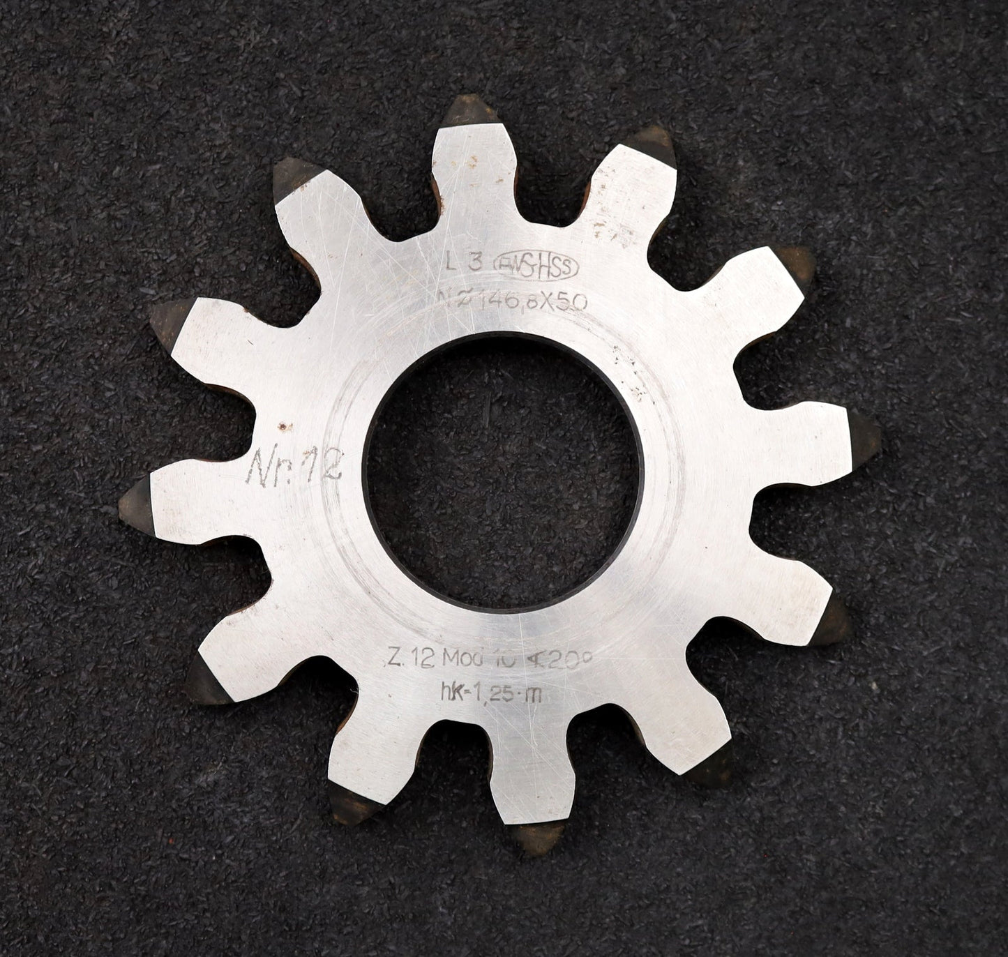 Bild des Artikels PWS-Scheibenschneidrad-gear-shaper-m=-10mm-EGW=-20°-Z=-12-Ø145x15xØ-50mm