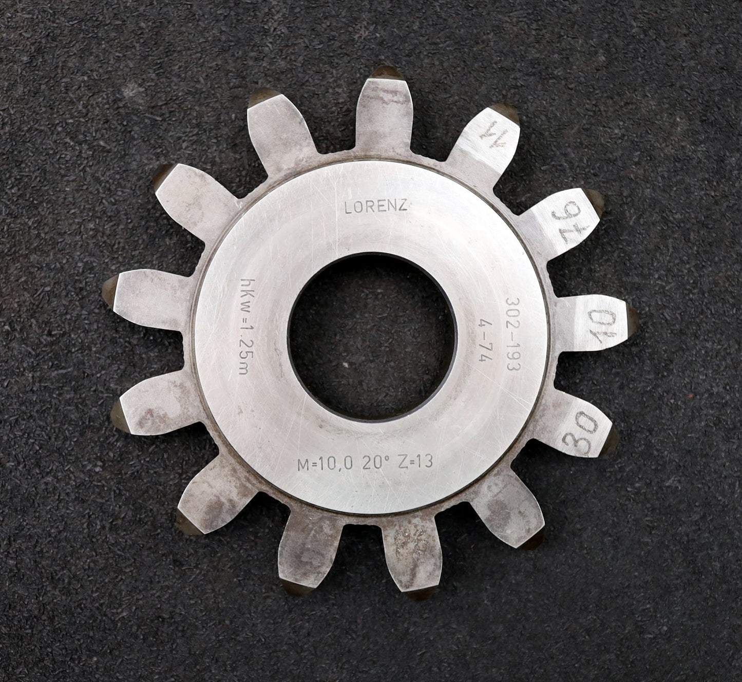 Bild des Artikels LORENZ-Scheibenschneidrad-gear-shaper-m=-10mm-EGW=-20°-Z=-13-Ø154x16xØ-1-3/4"