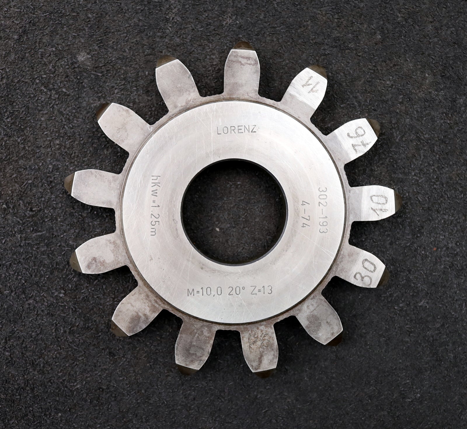 Bild des Artikels LORENZ-Scheibenschneidrad-gear-shaper-m=-10mm-EGW=-20°-Z=-13-Ø154x16xØ-1-3/4"
