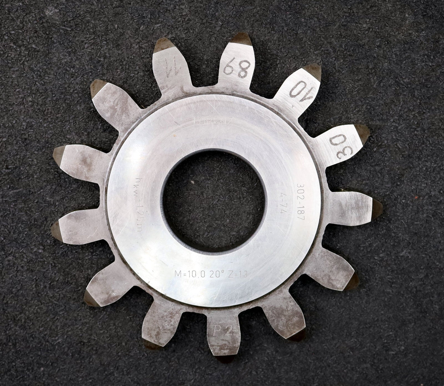 Bild des Artikels LORENZ-Scheibenschneidrad-gear-shaper-m=-10mm-EGW=-20°-Z=-13-hKw=-1,25m