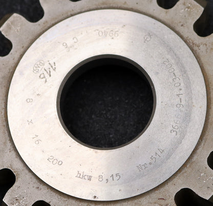 Bild des Artikels PWS-Scheibenschneidrad-gear-shaper-m=-8mm-EGW=-20°-Z=-16-Ø-149-x-25-x-Ø-1-3/4"